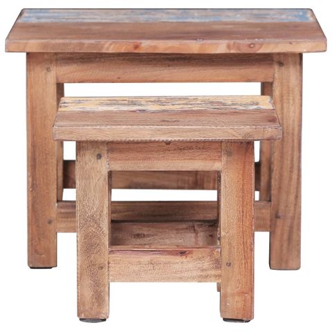Vidaxl Nesting Tables 2 Pcs Solid Reclaimed Wood - Wood Factory Furniture intended for Enhance Your Space with vidaXL's 2-Piece Reclaimed Wood Nesting Tables